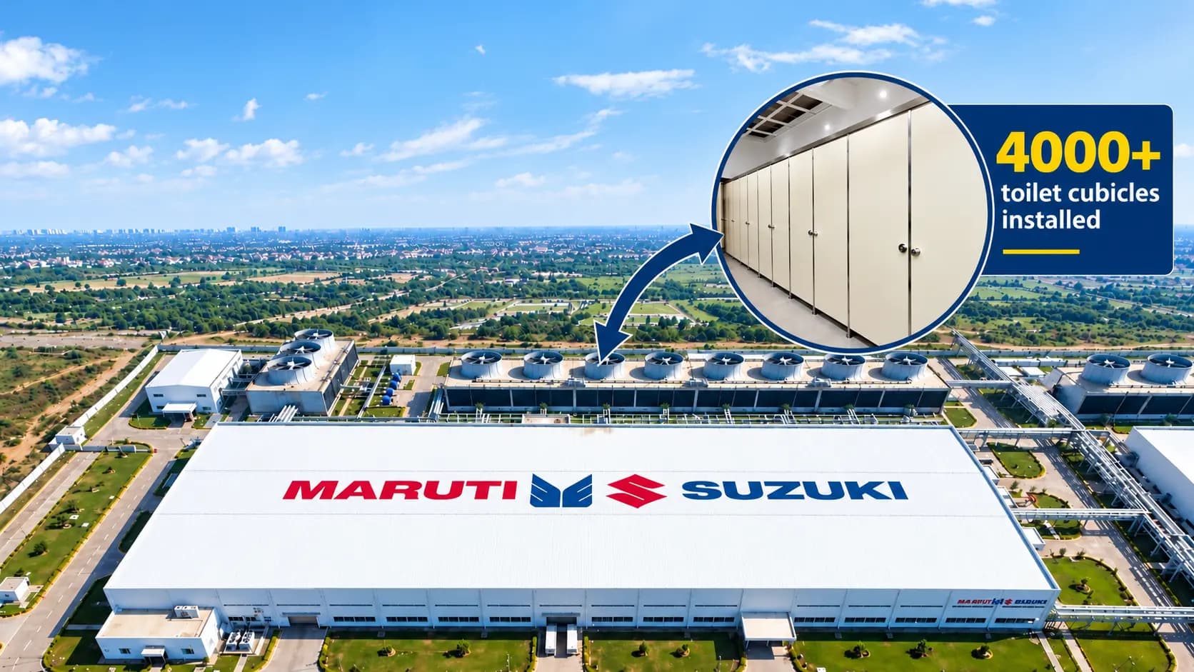 Maruti Suzuki  Toilet Cubicle Partition