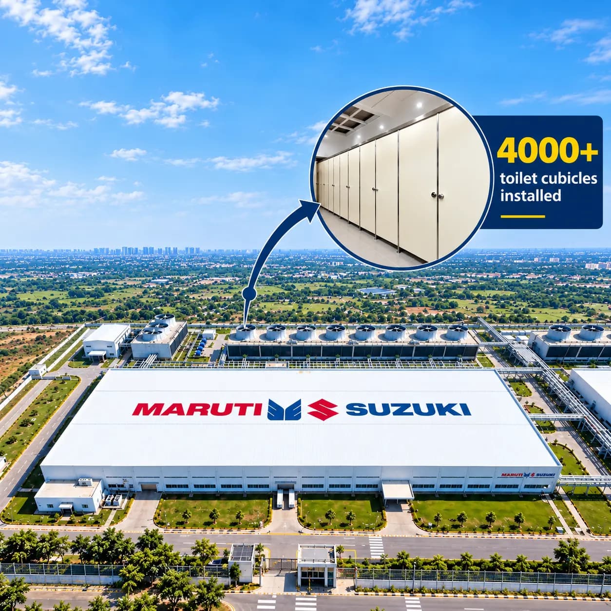 Maruti Suzuki  Toilet Cubicle Partition