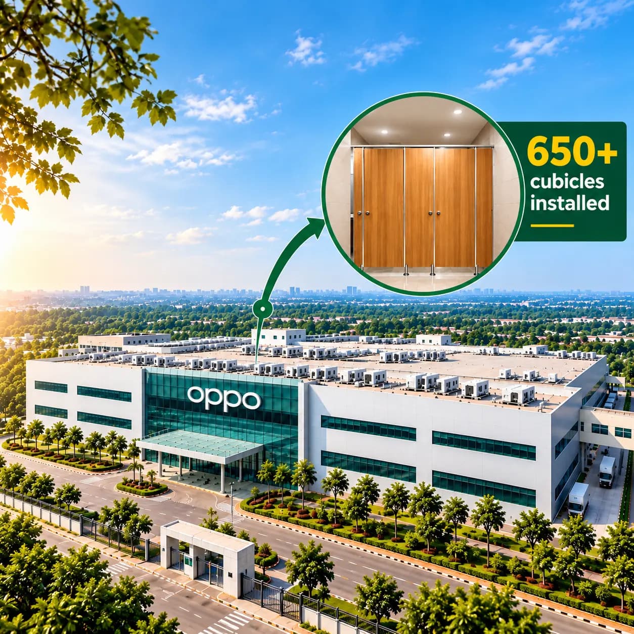 Oppo Toilet Cubicle